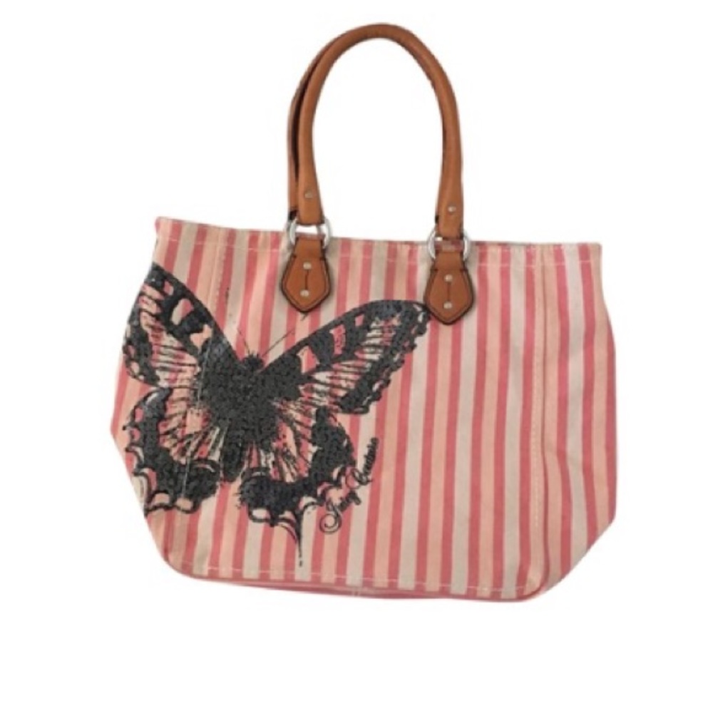Juicy Couture Striped Canvas Tote